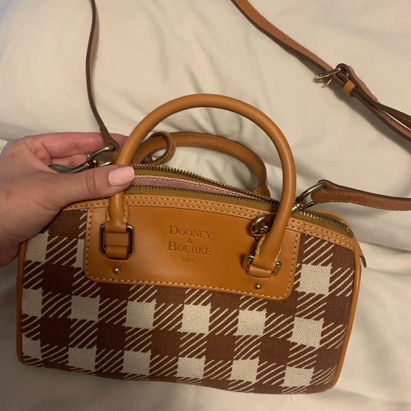 Y2k Vintage Dooney & Bourke brown/white satchel 🤎 - Picture 7 of 8